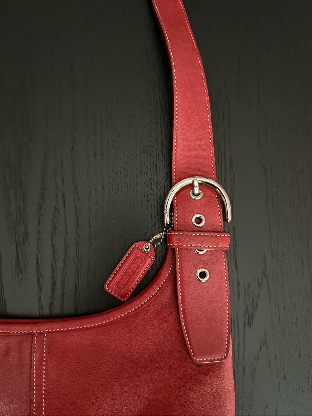 Vintage Coach Red Soho Crossbody Bag - Picture 2 of 9